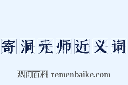 寄洞元师近义词是什么意思的图片